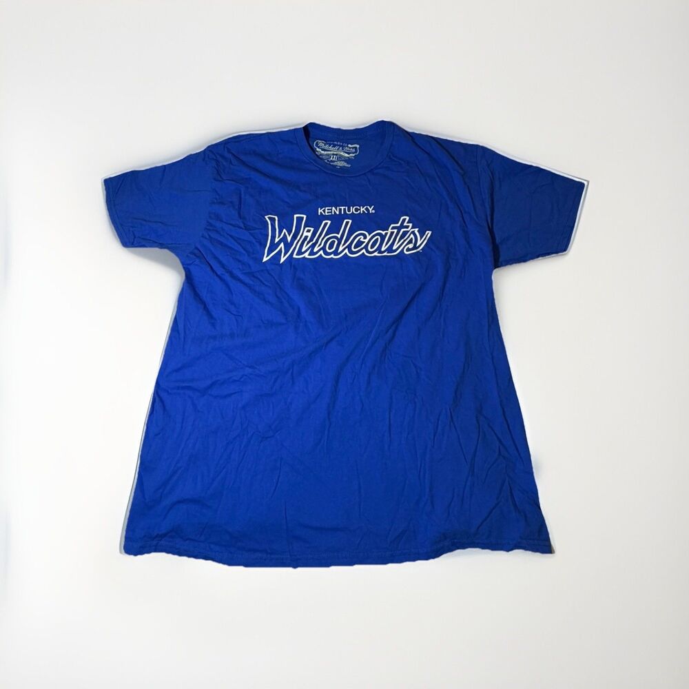 Kentucky Wildcats Mitchell & Ness T Shirt Mens Medium Blue NCAA College Tee